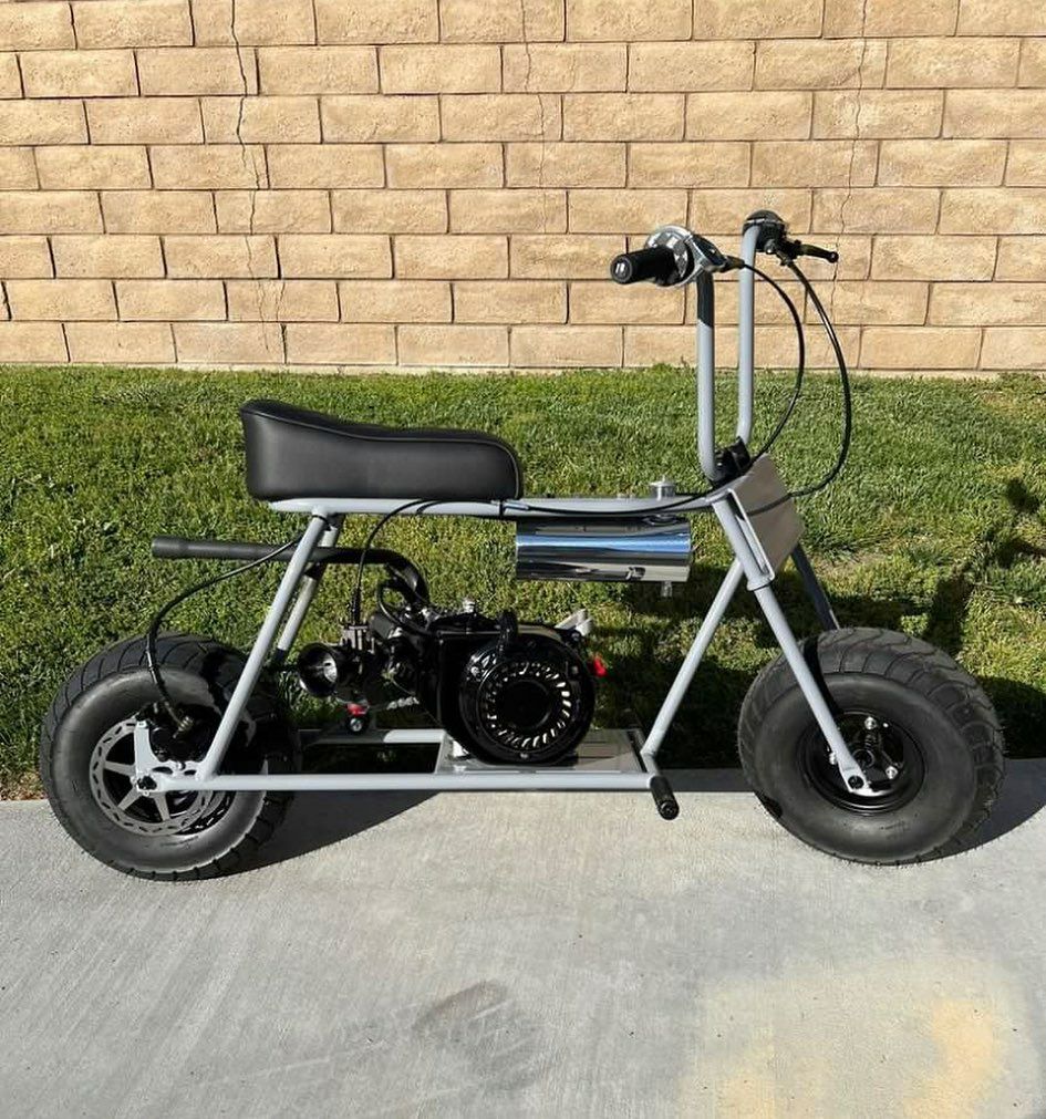 White Skinny Mini Bike